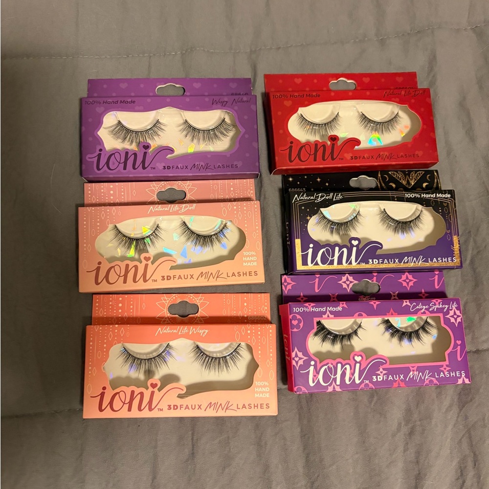 Ioni 3D Faux Mink Lashes Set - Black